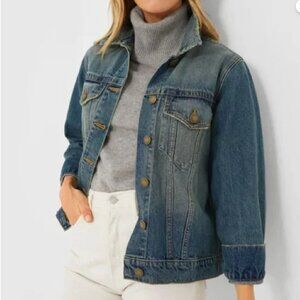 The Great. Women’s The Slouchy Jean Jacket in Cargo wash